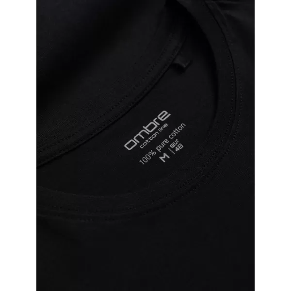  Pánske tričko OMBRE om-tsbs-0146 čierna 