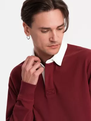 Pánska mikina OMBRE om-ssnz-0132 gaštan