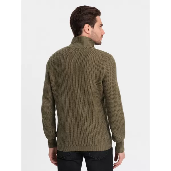  Pánsky sveter OMBRE om-swzs-0105 Olive 
