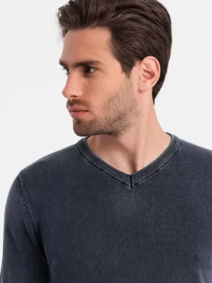 Pánsky sveter OMBRE om-swos-0108 Navy modrá