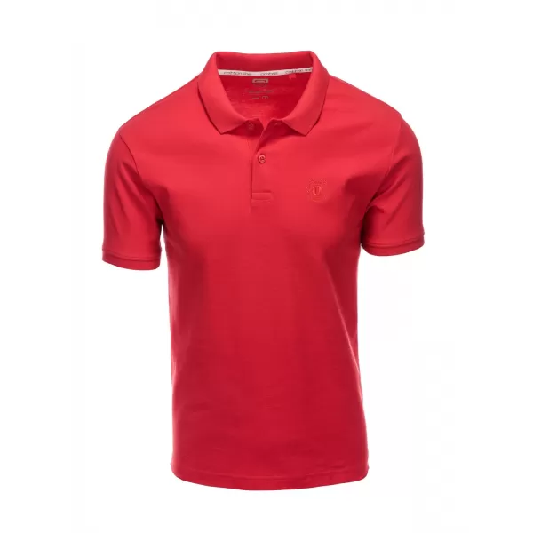  Pánske T -shirt s OMBRE S1374 Červený golier 