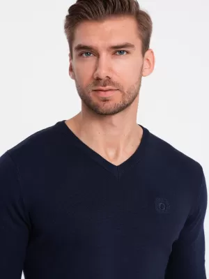 Pánsky sveter OMBRE om-swbs-0107 Navy modrá