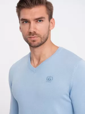 Pánsky sveter OMBRE om-swbs-0107 svetlo modrá