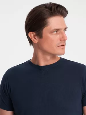 Pánske tričko OMBRE om-tsbs-0146 NAVY MODRÉ