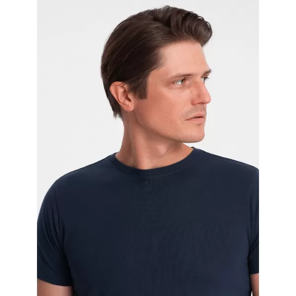  Pánske tričko OMBRE om-tsbs-0146 NAVY MODRÉ 