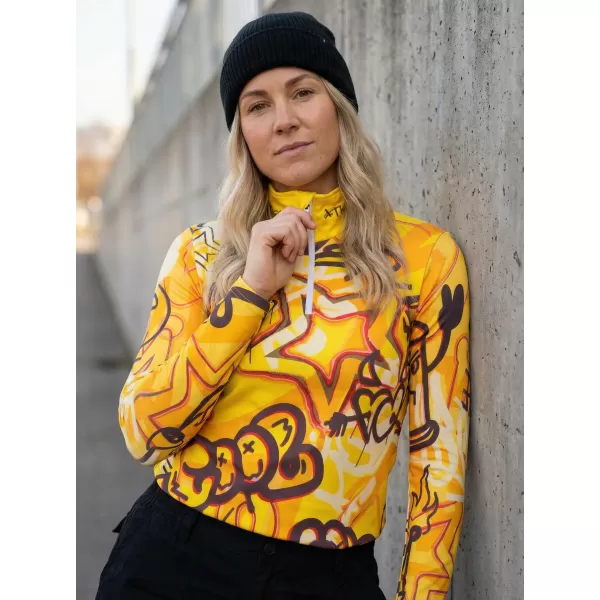  Dámska prémiová funkčná termo mikina ALTISPORT VOJ/ALW054TER03 JANTÁROVÁ 
