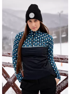 Dámska prémiová funkčná termo mikina ALTISPORT VOJ/ALW048TER03 ČIERNA A MODRÁ
