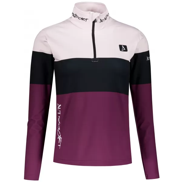  Funkčná termo mikina dámska prémiová ALTISPORT VOJ/alw051ter03 Burgundsko 