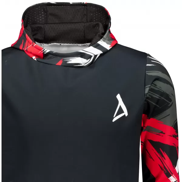  Pánska funkčná mikina premium ALTISPORT VOJ/ALM039MI01 ČIERNOČERVENÁ 