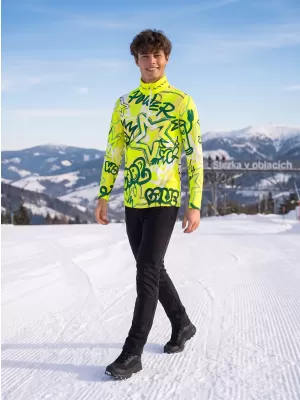 Pánska prémiová funkčná termo mikina ALTISPORT VOJ/ALM054TER03 FLUORESCENČNÁ ZELENÁ