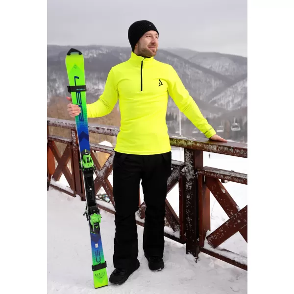  Pánska prémiová funkčná termo mikina ALTISPORT VOJ/ALM000TER03 NEÓNOVÁ ŽLTÁ 