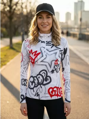 Dámska prémiová funkčná termo mikina ALTISPORT VOJ/ALW054TER03 ŠEDO-ČERVENÁ