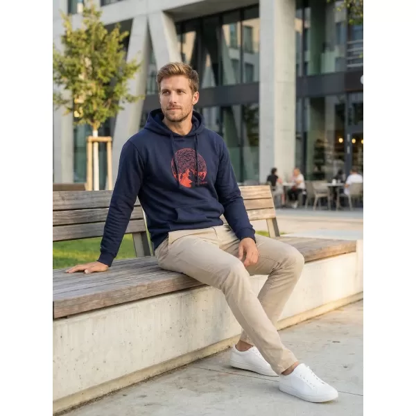  Pánska mikina ALTISPORT ALM172JN796 NÁMORNÍCKA MODRÁ 