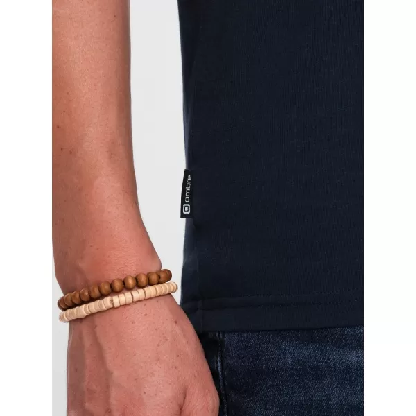  Pánske tričko OMBRE OM-TSCT-0106 NAVY MODRÉ 