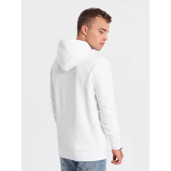  Pánska mikina OMBRE om-ssps-0153 biela 