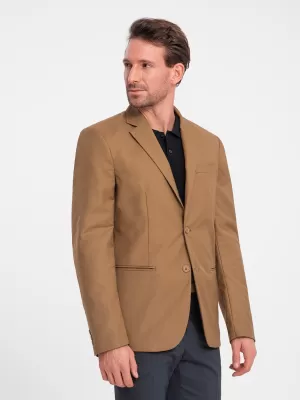 Pánska bunda OMBRE om-blzb-0115 karamel