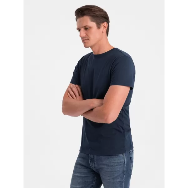  Pánske tričko OMBRE om-tsbs-0146 NAVY MODRÉ 