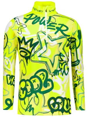 Pánska prémiová funkčná termo mikina ALTISPORT VOJ/ALM054TER03 FLUORESCENČNÁ ZELENÁ