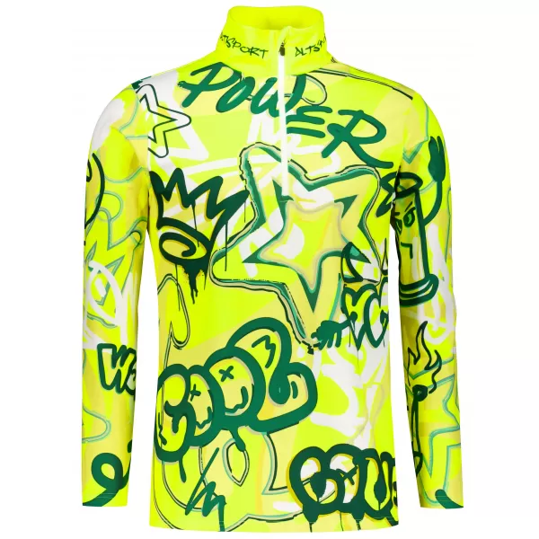  Pánska prémiová funkčná termo mikina ALTISPORT VOJ/ALM054TER03 FLUORESCENČNÁ ZELENÁ 