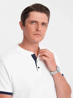 Pánske tričko s OMBRE OM-TSCT-0156 bielym 