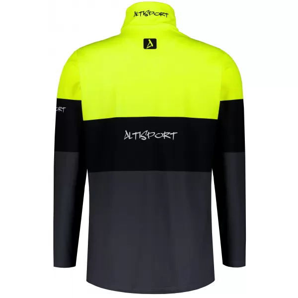  Funkčná termoshrtská mikina Premium ALTISPORT VOJ/ALM051ter03 Neón žltá/šedá 