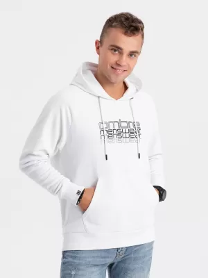 Pánska mikina OMBRE om-ssps-0153 biela