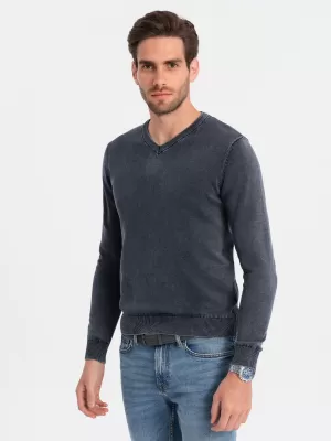 Pánsky sveter OMBRE om-swos-0108 Navy modrá