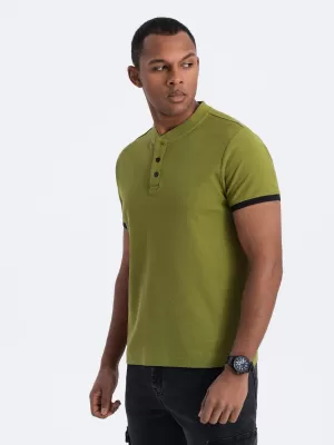 Pánske tričko s Olive golier Olive Olive