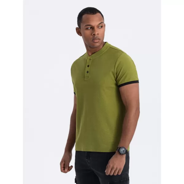  Pánske tričko s Olive golier Olive Olive 