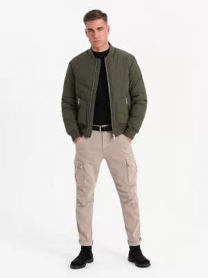 Pánsky OMBRE om-jalp-0143 Dark Olive GREEN