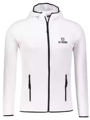 Funkčná športová mikina mužov ALTISPORT ALM006417 BIELY