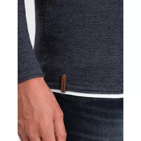  Pánsky sveter OMBRE om -sw -0103 Navy Blue Melange 