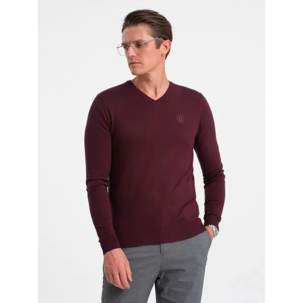  Pánsky sveter OMBRE om-swbs-0107 gaštan 