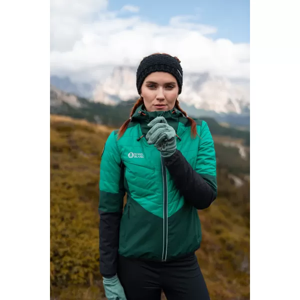  Dámska športová bunda NORDBLANC ICEBERGS NBWJL8112 TMAVO zelená 