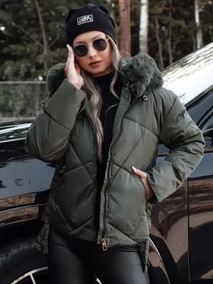 Dámska bunda dsstreet modiva ty4727 zelená