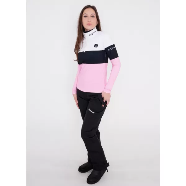  Dámska prémiová funkčná termo mikina ALTISPORT VOJ/ALW051TER03 BIELA RUŽOVÁ 