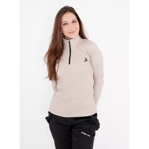  Dámska prémiová funkčná termo mikina ALTISPORT VOJ/ALW000TER03 HNEDÁ 