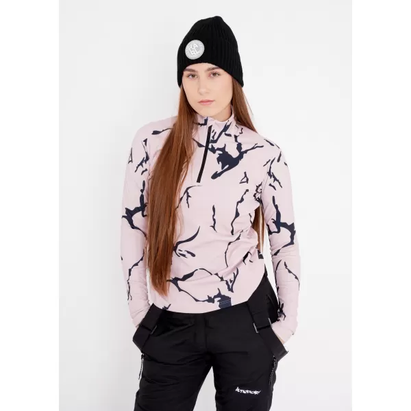  Dámska prémiová funkčná termo mikina ALTISPORT VOJ/ALW052TER03 HNEDÁ 