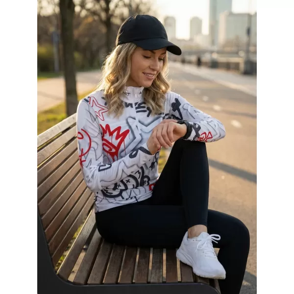  Dámska prémiová funkčná termo mikina ALTISPORT VOJ/ALW054TER03 ŠEDO-ČERVENÁ 