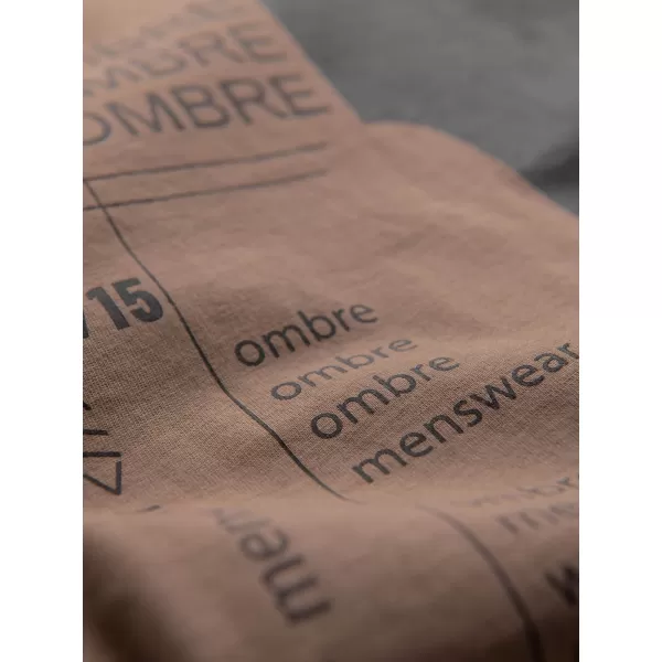  Pánske tričko OMBRE om-tpt-0166 svetlo hnedé 