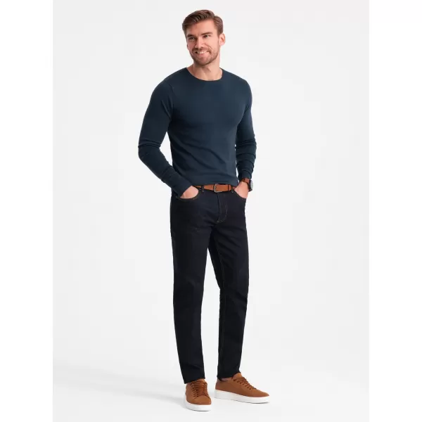  Pánsky sveter OMBRE om-swbs-0106 Navy modrá 