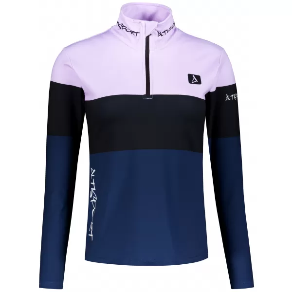  Dámska prémiová funkčná termo mikina ALTISPORT VOJ/ALW051TER03 FIALOVÁ/MODRÁ 