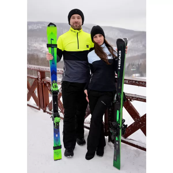  Funkčná termoshrtská mikina Premium ALTISPORT VOJ/ALM051ter03 Neón žltá/šedá 
