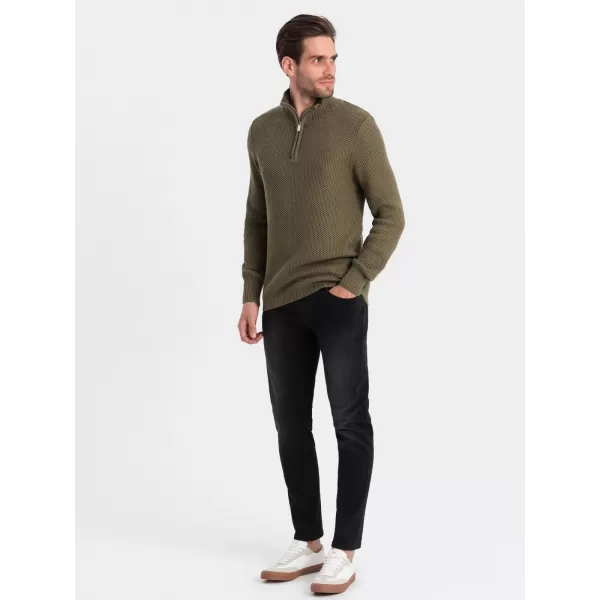  Pánsky sveter OMBRE om-swzs-0105 Olive 