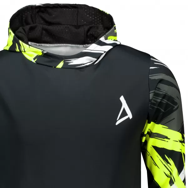  Pánska funkčná mikina premium ALTISPORT VOJ/ALM039MI01 ČIERNOŽLTÁ 