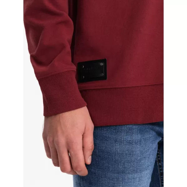  Pánska mikina OMBRE om-ssnz-0132 gaštan 
