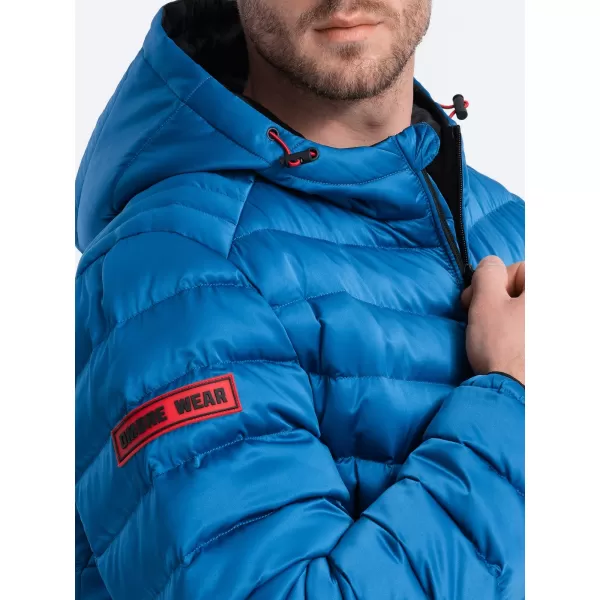  Pánska bunda OMBRE om-jalp-0121 intenzívna modrá 