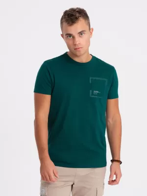 Pánske tričko OMBRE OM-TPT-0154 Marine