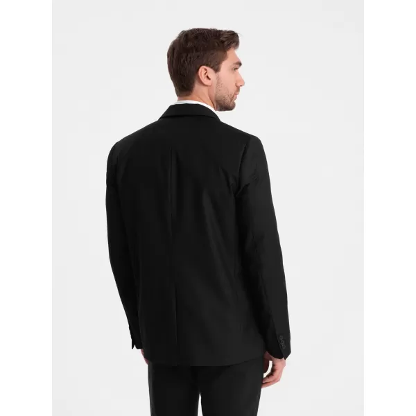  Pánska bunda OMBRE OM-BLZB-0115 ČIERNA 