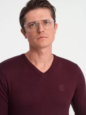 Pánsky sveter OMBRE om-swbs-0107 gaštan